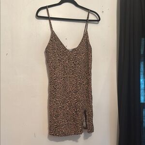 Reformation Leopard Print Slip Dress